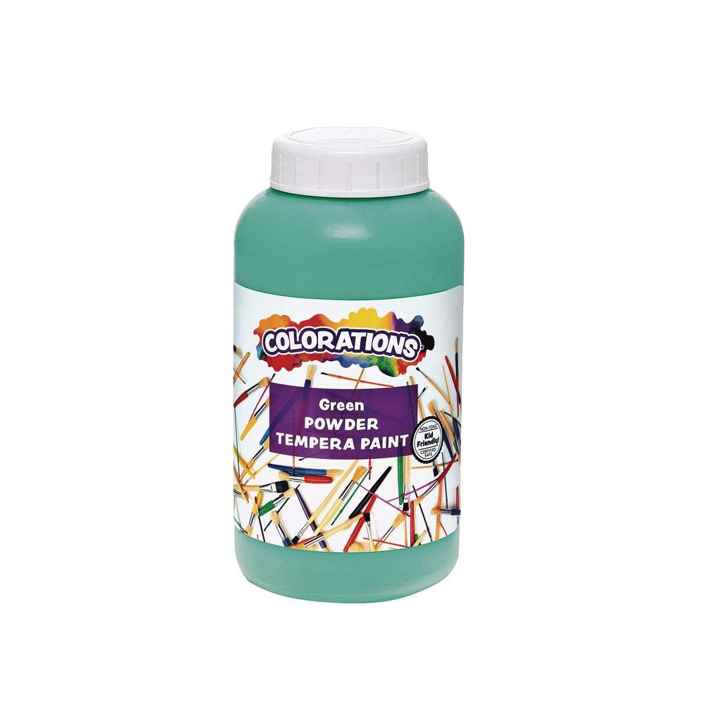 Colorations® Powder Tempera, Green, 1 Pound, Powdered Tempera Paint Is A Value Purchase, Dillute Only What You Need, Strong And Vibrant Color, Non Toxic And Safe For Kids, Use For Arts & Crafts