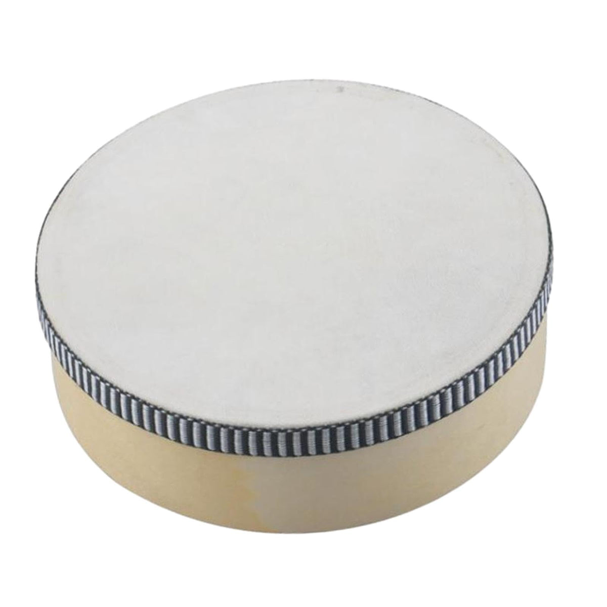 Atorse Wooden Hand Held Drum Adults Ktv Children Musical Eonal Toy Tambourine 4Inch White