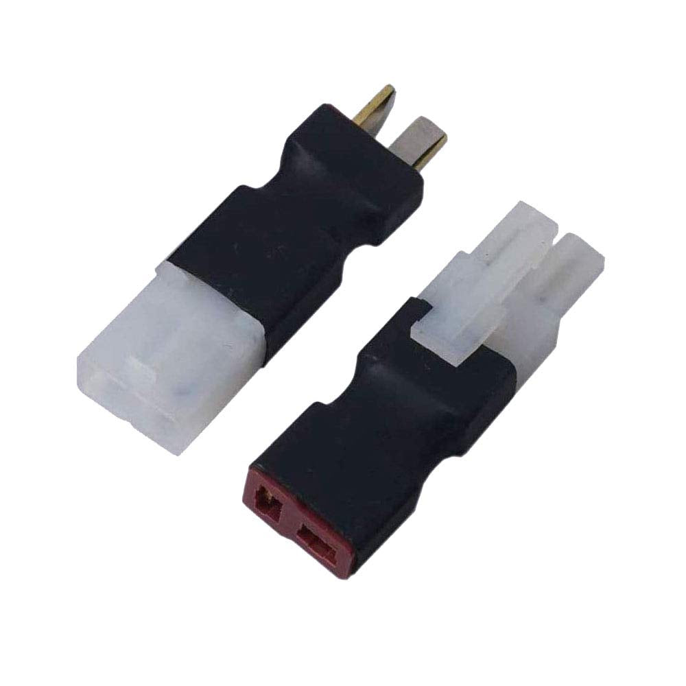 2Pairs Deans Style T Plug to Big Tamiya Connector Female Male Adapter Wireless Connectors for RC FPV Drone Car Truck Lipo NiMH B