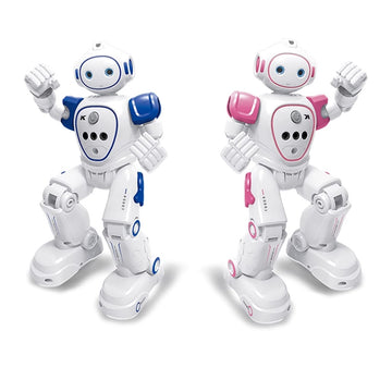 WEECOC RC Robot Toys Gesture Sensing Smart Robot Toy for Kids Can Singing Dancing Speaking Christmas Birthday (pink)