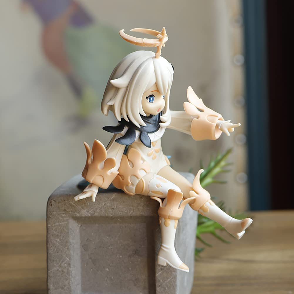 Paimon Figure Genshin Figurine Merch Impact Paimon Figure Sitting 1/7 Scale Game Action Figure Character Model Anime Toys