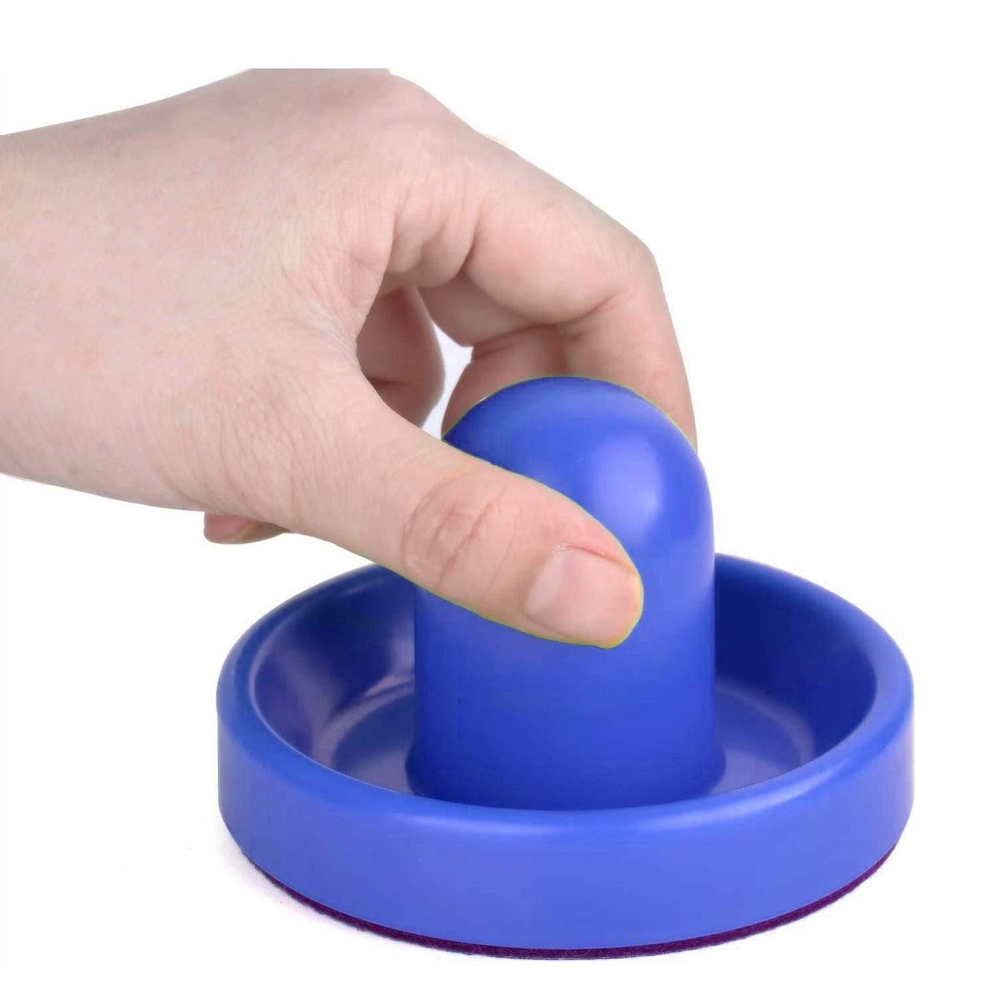 Inscool Air Hockey Pushers And Air Hockey Pucks Air Hockey Paddles, Goal Handles Paddles Replacement Accessories For Game Tables(4 Blue And Black Pushers, 8 Blue And Black Pucks)