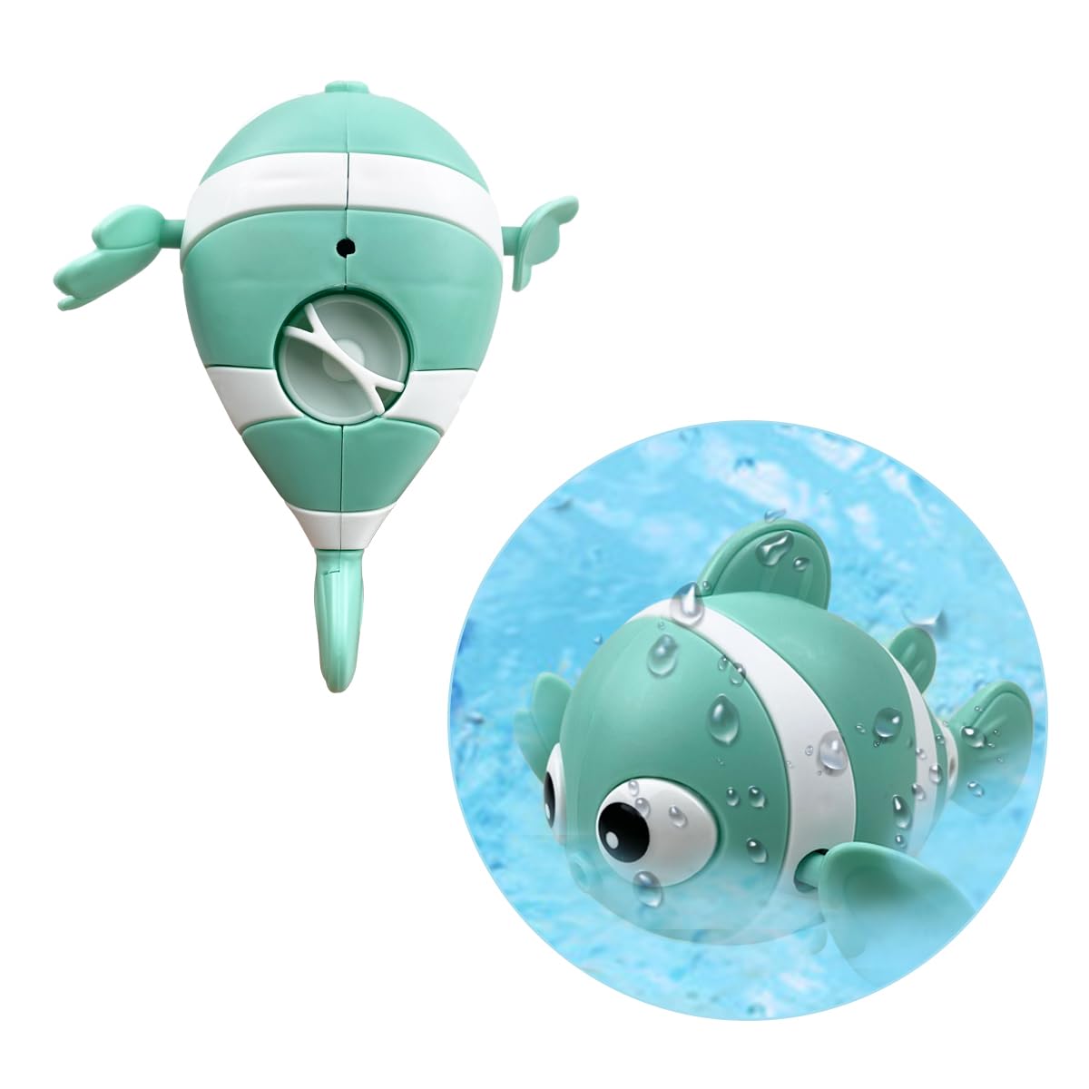 Pinkiwine 3 Pack Clown Fish Swimming Bath Toys Floating Wind Up Toys For Baby Toddlers Kids Christmas Stocking Stuffers Gifts