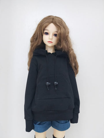 XiDonDon 30CM / 45CM / 60CM Doll Clothes 1/3 1/4 1/6 BJD Doll Accessories BJD SD DIY Fashion Hoodie Toys Dolls Clothing (1/6,Bla