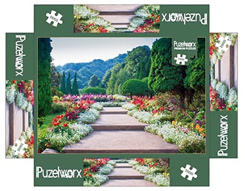 Puzelworx 1000 Piece Jigsaw Puzzle Educational Puzzle Family Game Gift For Adults And Kids (Garden Path)