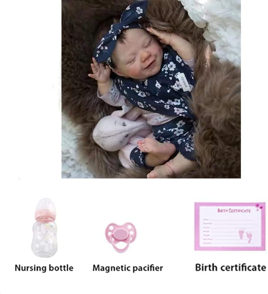 Zlgkjk Reborn Baby Dolls, 18' Realistic Newborn Baby Dolls Girl With Soft Vinyl Silicone Full Body, Lifelike Sleeping Baby Dolls For Girls, Reborn Baby Doll Gift Set For 3+ Year Old Kids