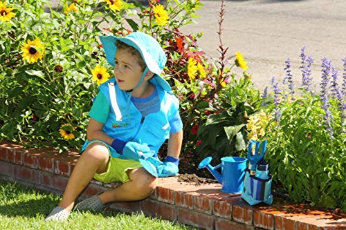 Eagle Eye Explorer M/L Combination Set Fits Youth Sizes 8-12: 1 Light Blue Cargo Vest For Kids With Reflective Safety Straps & 1