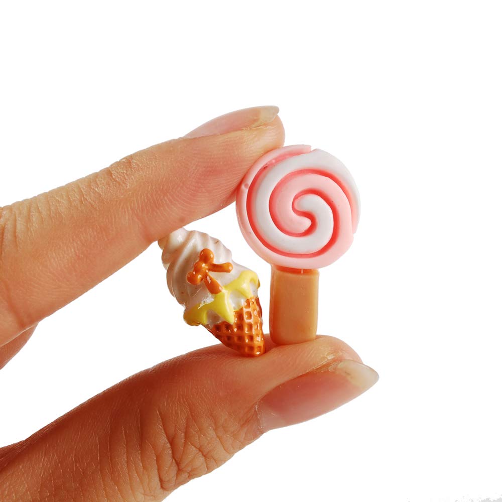 Nwfashion 112Pcs Miniature Decor Dessert Pastry Toy Food Cake Topper Scrapbooking Shoe Decoration Charms (Mix)