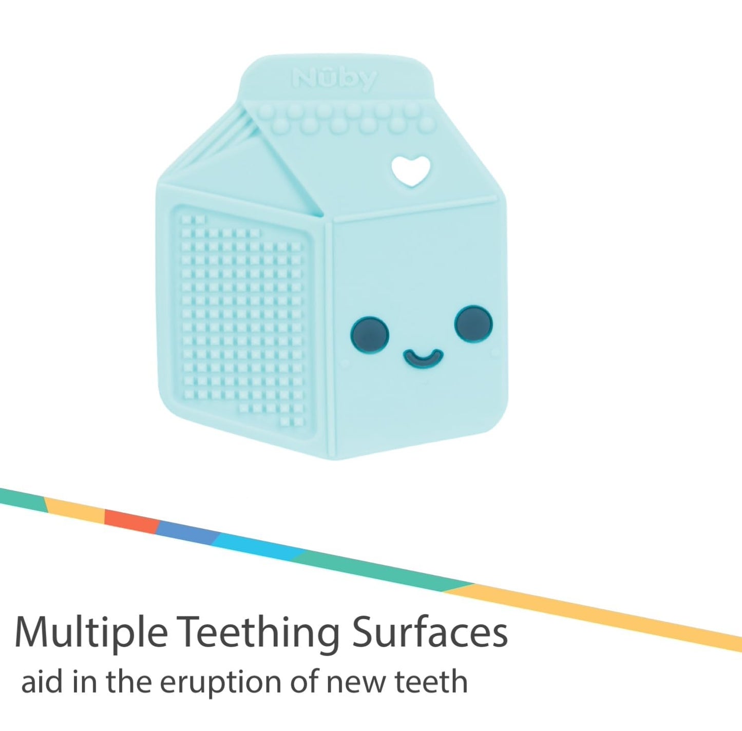 Nuby All Silicone Milk Carton Teether - 3+ Months
