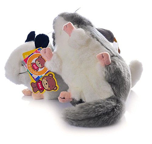 Cute Rabbit 12 Inch Chinchilla Plush Toy Stuffed Animal Toy Plush Animal Doll (White)