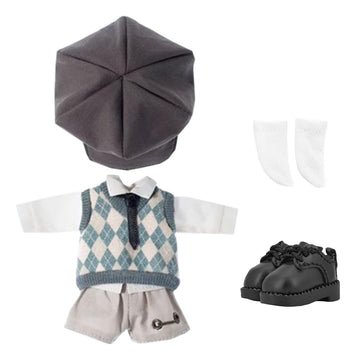 Niannyyhouse School Uniform Outfit For Ob11 1/12 Bjd Doll 4.3 Inches (11 Cm) Body (A-2)