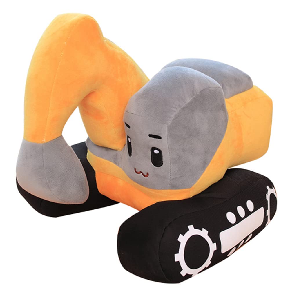 Yudong Excavator Plush Toy,10'' Soft Excavator Stuffed Construction Toy,For Children'S Birthday, Christmas, Party Gifts(Yellow)