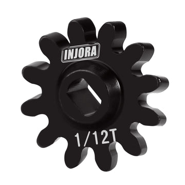 INJORA Underdrive Gears Differential Axle Steel Gears 1/12T Steel Worm Gears Upgrade Parts for AX24 SCX24 C10 JLU Gladiator Bron