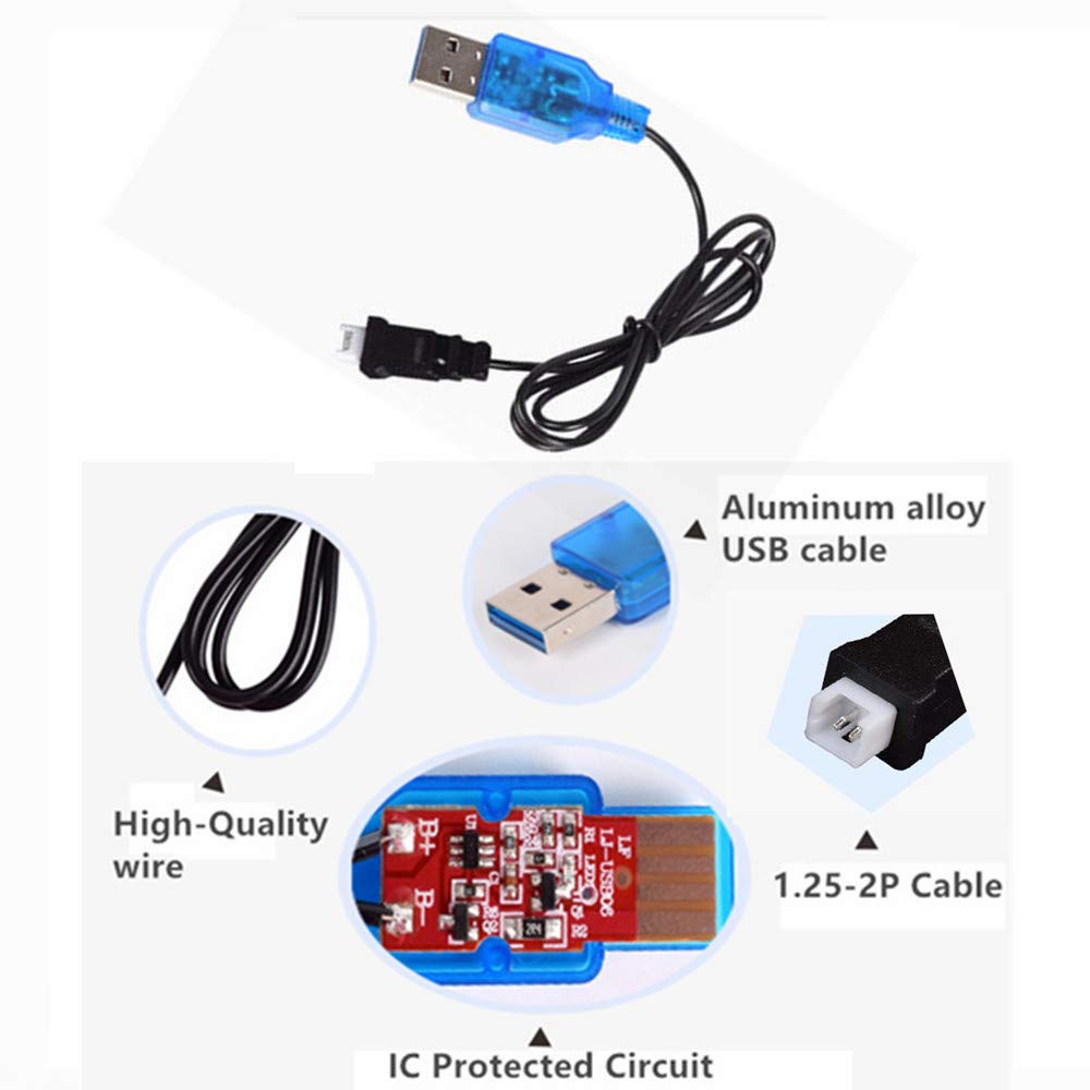 3.7V 100mAh 20C Lipo Battery for WLtoys V272,Cheerson CX-10 Mini Quadcopter Estes Proto X, Syncro X, Hubsan Q4 Nano Quadcopter 4