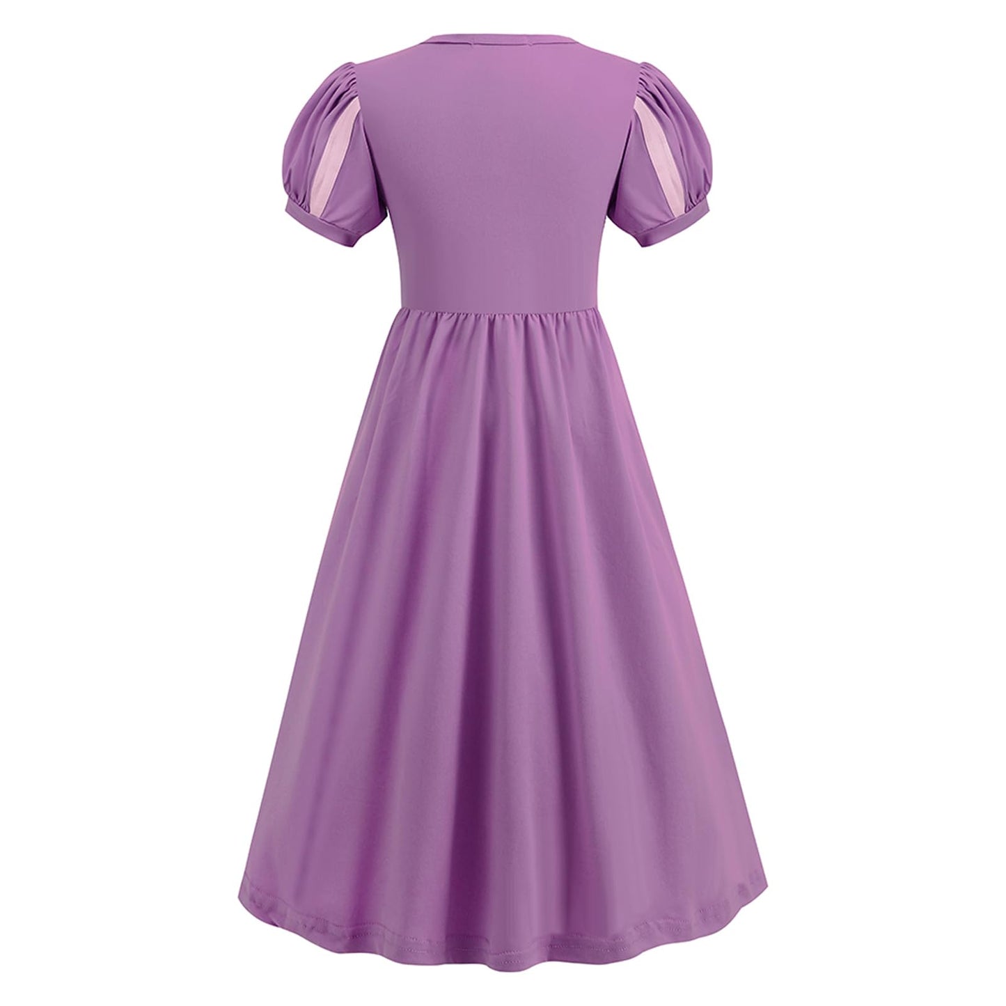 Addacos Girls Renaissance Medieval Dress Princess Costume Halloween Outfits Birthday Party Dress Up Clothes (Purple, 110 (3-4T))