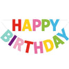 LITAUS Colorful Happy Birthday Banner - Pre-Strung, 9 ft, Paper, HBB-BANNER, Ideal for Birthday Decor and Backdrop