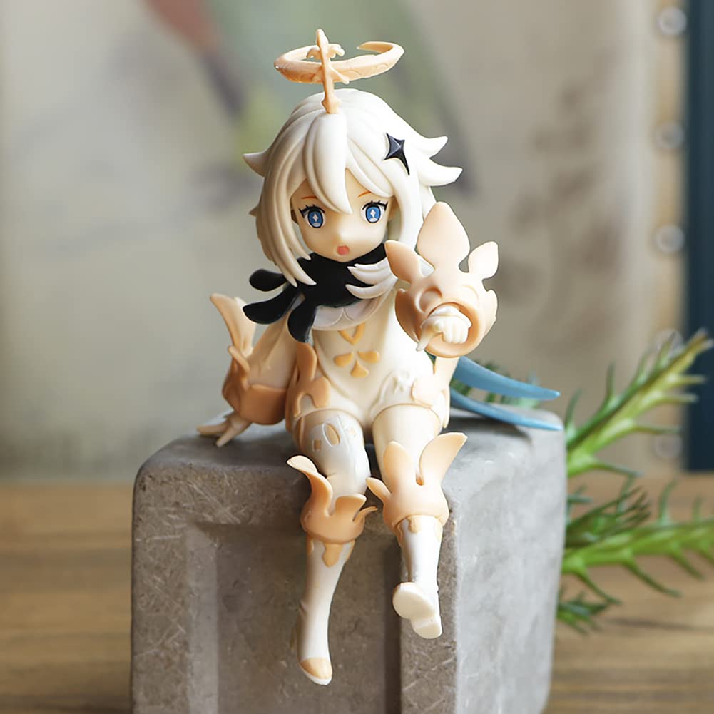 Paimon Figure Genshin Figurine Merch Impact Paimon Figure Sitting 1/7 Scale Game Action Figure Character Model Anime Toys