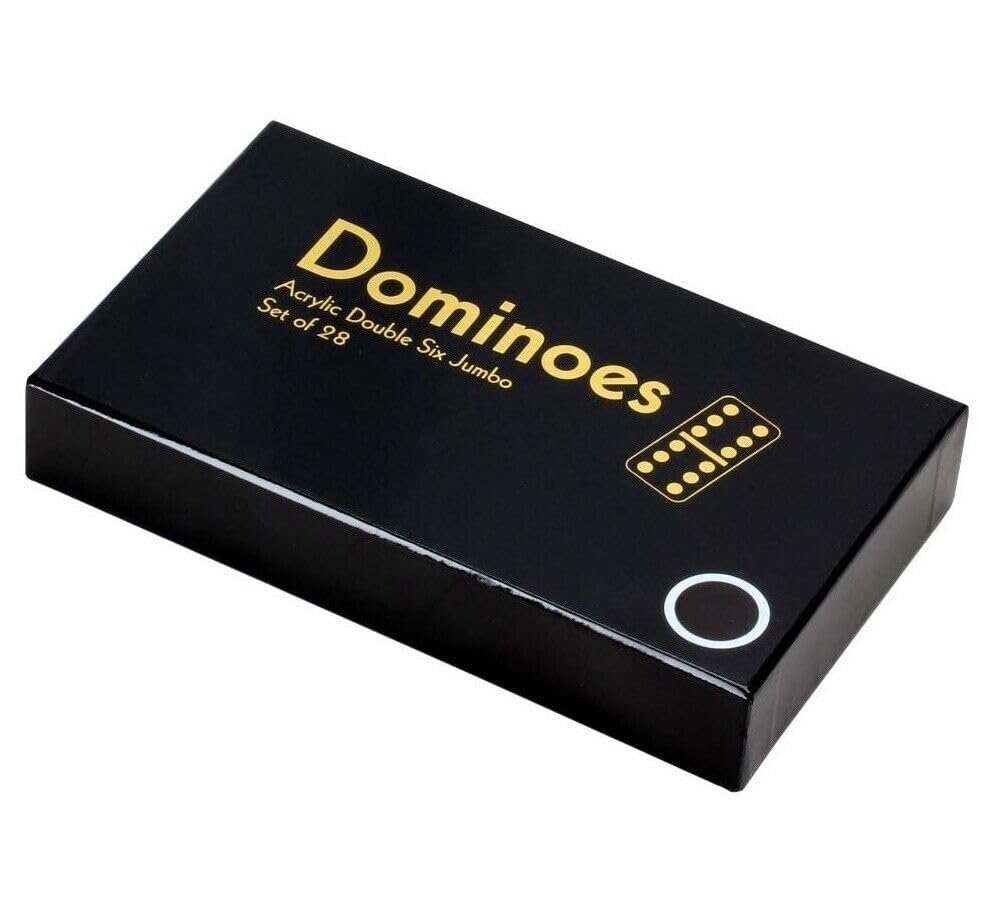 Chh 2408L-Blk Standard Double 6 Dominoes Game With Black Vinyl Case