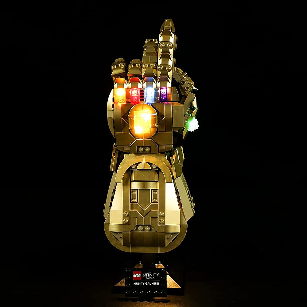 Led Lighting Compatible With Lego 76191 Infinity Gauntlet Collectible,Led Light Kit For Thanos Right Hand Gauntlet Model 76191 (Only Light Included)