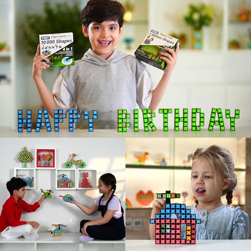 TOSY Magnet Cube 2x2 - 8 Blocks, 2 in 1 Toy: 2x2x2 Puzzle Cube and Customizable Infinity Cube, Glowing, UV Flashlight, Fidget/Se