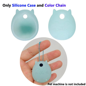 Silicone Cover Case For Jujutsu Kaisen Tamagotchi Nano, Protective Sleeve Skin Case For Tamagotchi Hello Kitty And For Pac-Man Device Interactive Game Machine(Only Cover) (Transparent Blue)
