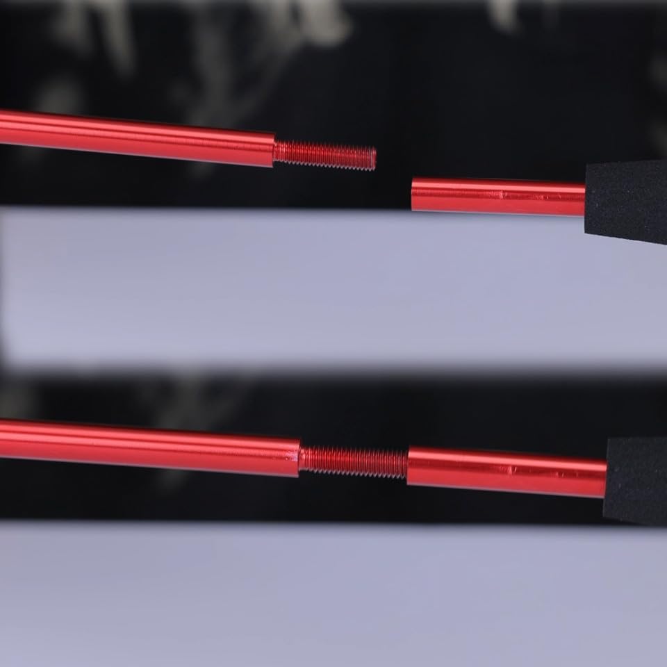 Chinese Yoyo Diabolo Sticks - Aluminium Alloy Handsticks For Medium Size 5 With Diabolo String - Red