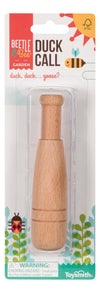 Toysmith Beetle & Bee Duck Call - FSC Certified Wood, Large Green Toy for Boys & Girls 3+ (Model 19965)