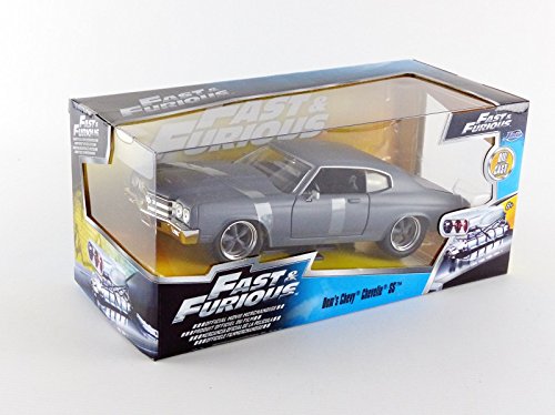 Jada Toys Fast & Furious Diecast '70 Chevy Chevelle Ss Vehicle (1:24 Scale),Matte Grey
