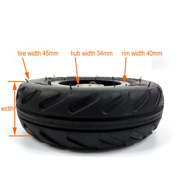 6 Inch Scooter Wheel 6X2 Wheel With Air Tire Or Solid Tire Metal Hub With 608 Bearings 8Mm Axle Hole Trolley Cart Wheel (Solid W