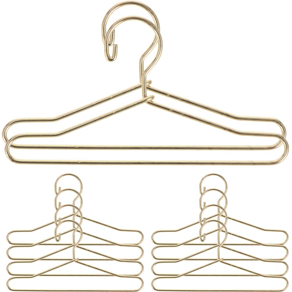 Toddmomy Doll Clothes Black Felt Hangers Mini Clothes Hangers 10Pcs Metal Doll Clothes Hangers Mini Doll Clothes Hanger Mini Doll Coat Hangers Accessories Doll Clothes Black Felt Hangers