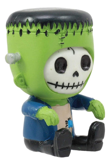 Ebros Frankie The Frankenstein Furrybones Figurine Small 3 Inch Tall Furry Bones Skeleton Monster Decor Statue As Halloween Gothic Fun Zombie Furry Bones Collectible