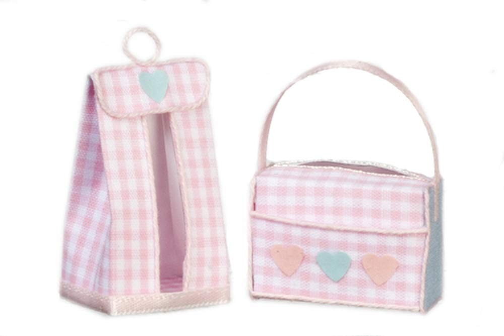 Dollhouse Miniature 1:12 Scale Pink Diaper Box Stacker Set #Sh0025