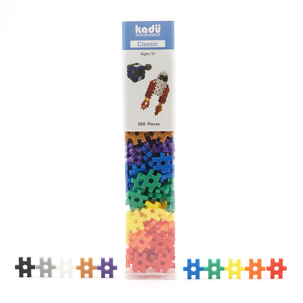 Incredibly Interconnectable Toys Kadu Classic 250 Piece Classic Set - Stem/Steam Building + Construction Toy, For Open + Imaginative Play Ages 5+