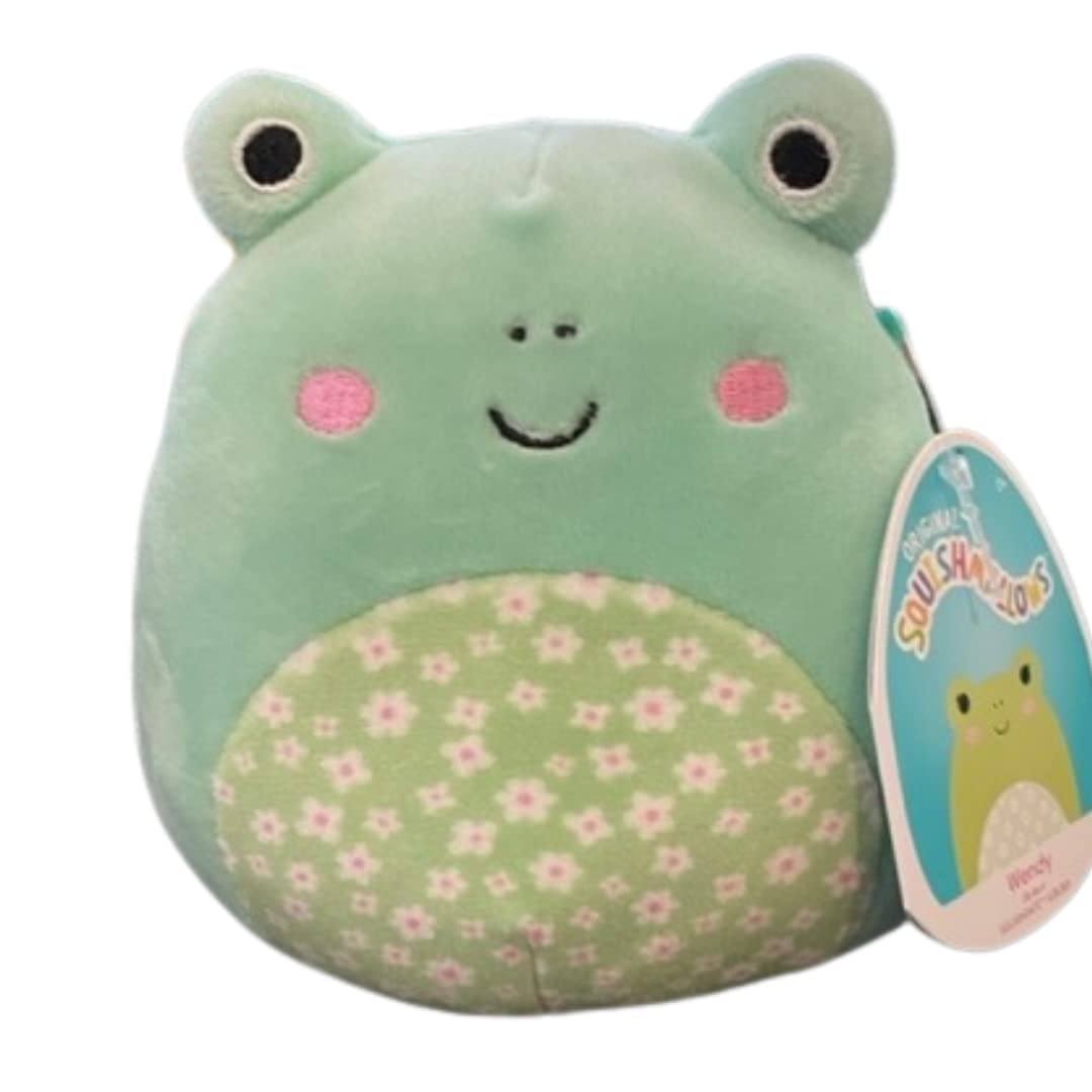 Squishmallows Official Kellytoy Easter Squad Squishy Soft Plush Toy Animal (5 Inch, Wendy Frog (Flowerbelly))