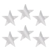Beistle , 6 Piece Jumbo Foil Star Cutouts, 20 (Silver)