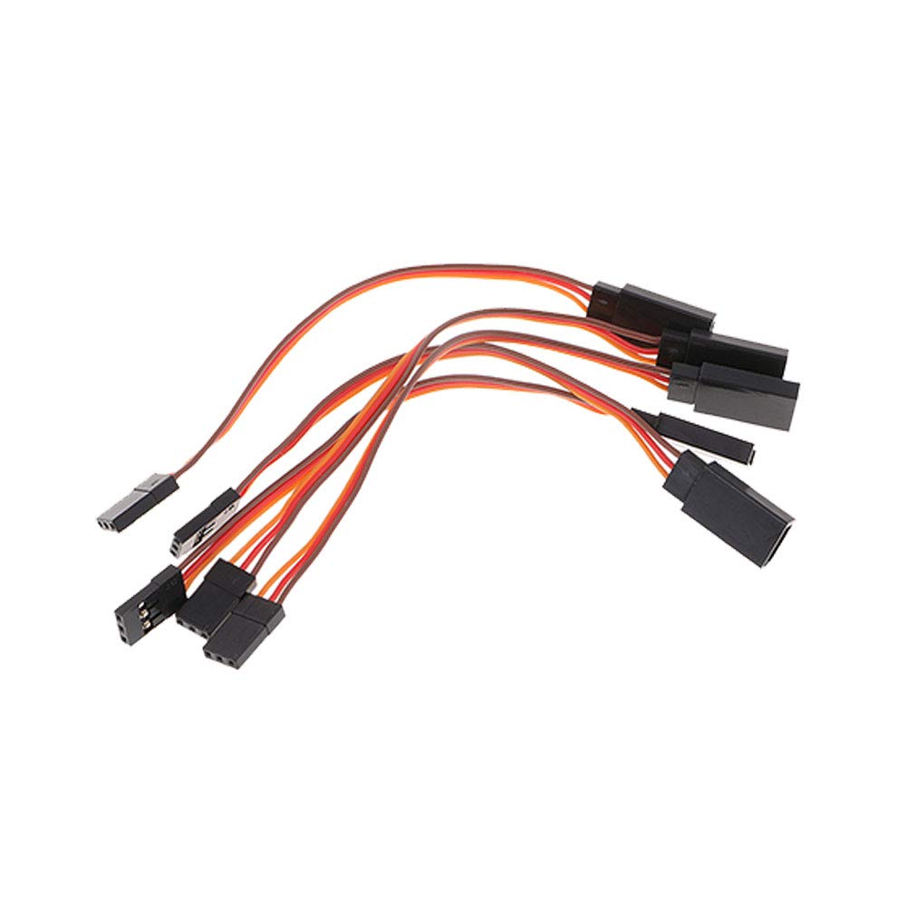 ALAMSCN 3-Pin Servo Extension Cable Cord 10cm/4'' 3.93 inch Female to Male Lead Wire Connector JR for RC Car Airplanes Remote Co