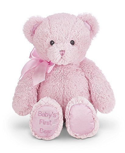 Bearington Large Pink Teddy Bear Plush, 18 Inch Stuffed Animal For Girls