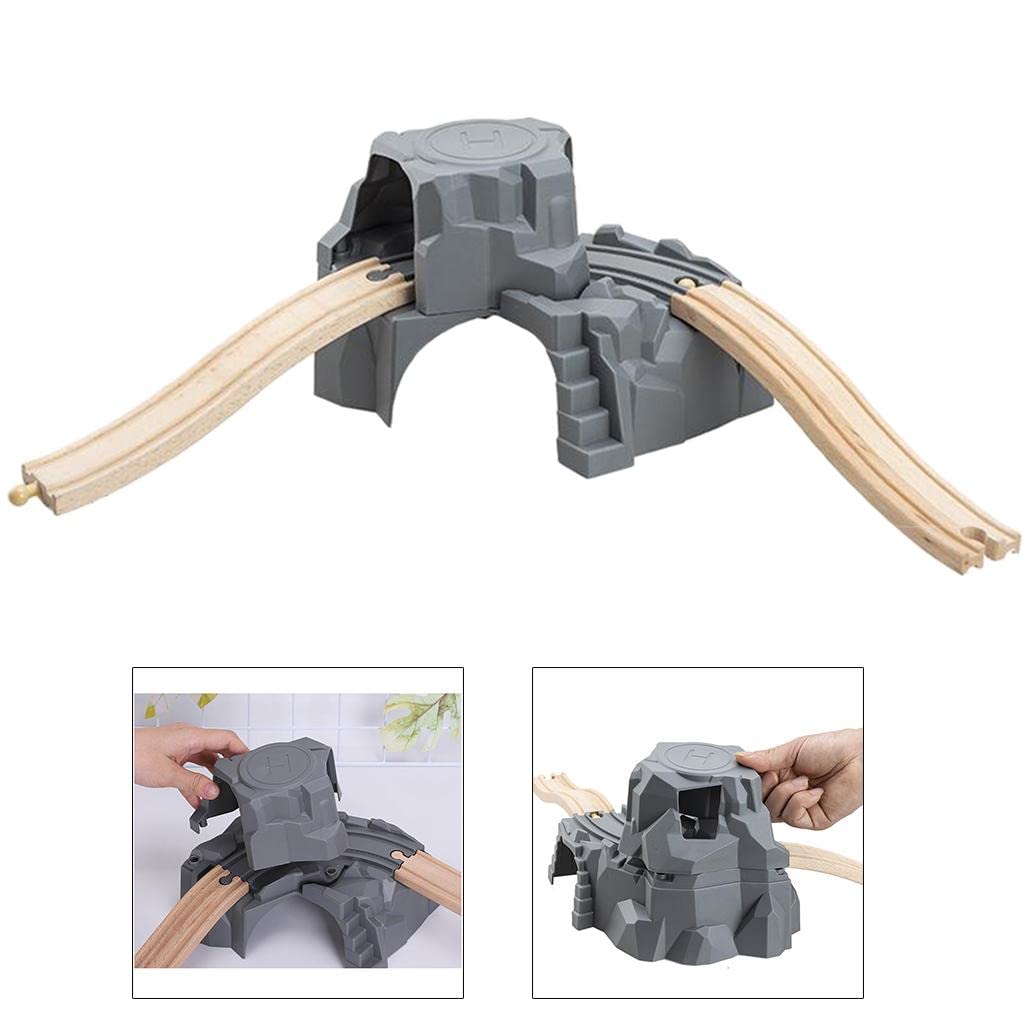 Fancyes Simulation Train Cave Tunnel Train Railway Track Accessories Building Rail Vehicle Child Party Favors Train Playset - Tu