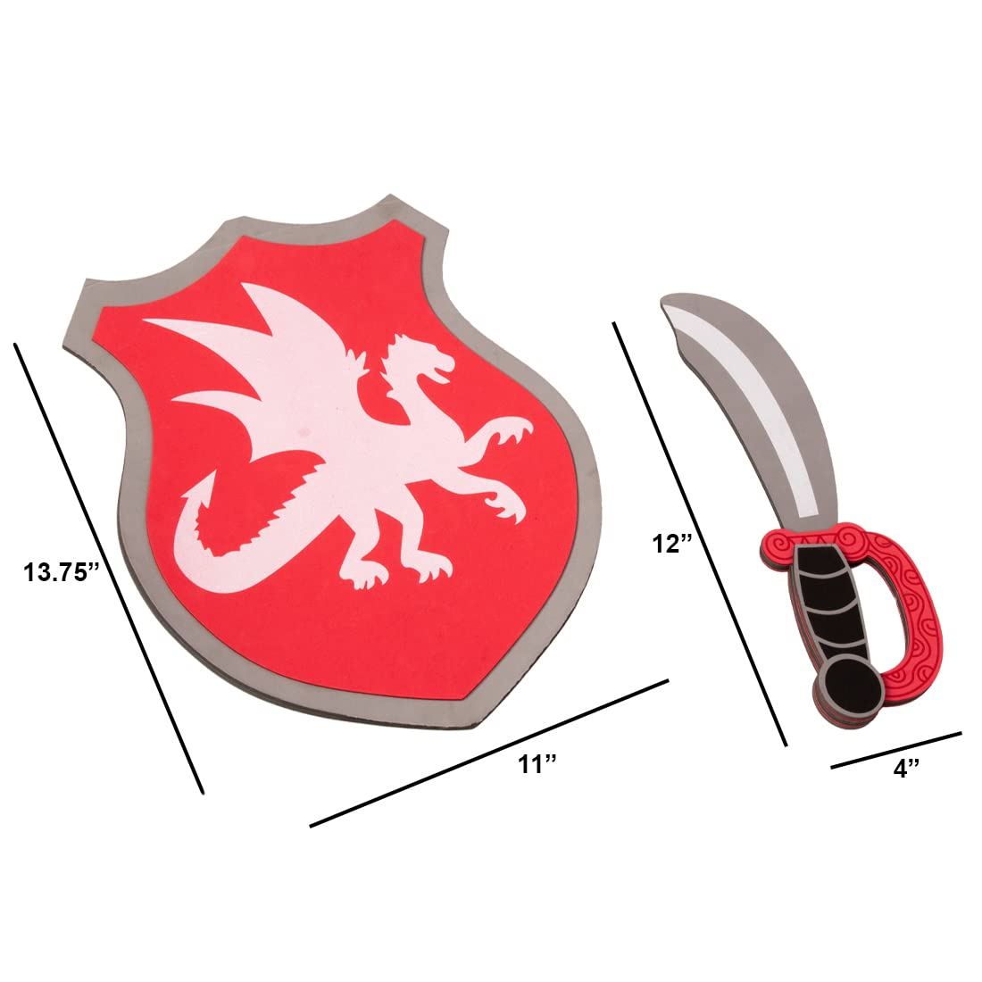 Tigerdoe 12 Piece Knight Set for Kids - Knight Theme Party Supplies - Midevil Theme Party - Knight Dress Up Play -Knight Party Favors