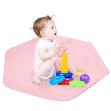 Wershow Hexagon Coral Rug - Ultra Soft Carpet For Princess Castle Playhouse Bedroom Length 55'' Girls Anti-Slip Bottom Play Mat