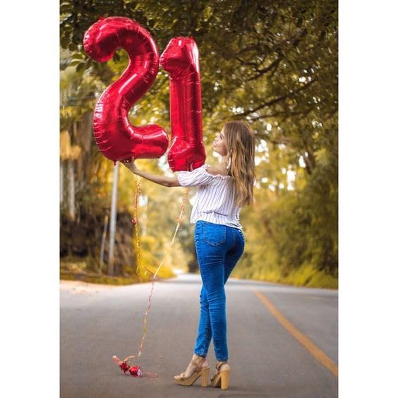 10 Balloon Number, Red Number 10Th Birthday Balloons 40 Inch, 10 Years Old Red Birthday Decorations For Boys Girls, 10Th Anniver