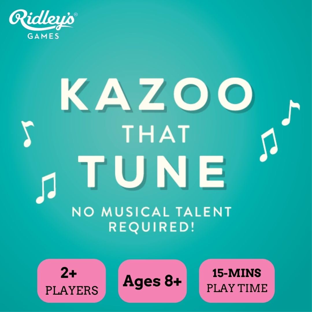 Ridleys Kazoo That Tune Song Guessing Game - Fun Song Games For Families, Fast-Paced Game For 2-4 Players, Ages 8+ - Includes 4