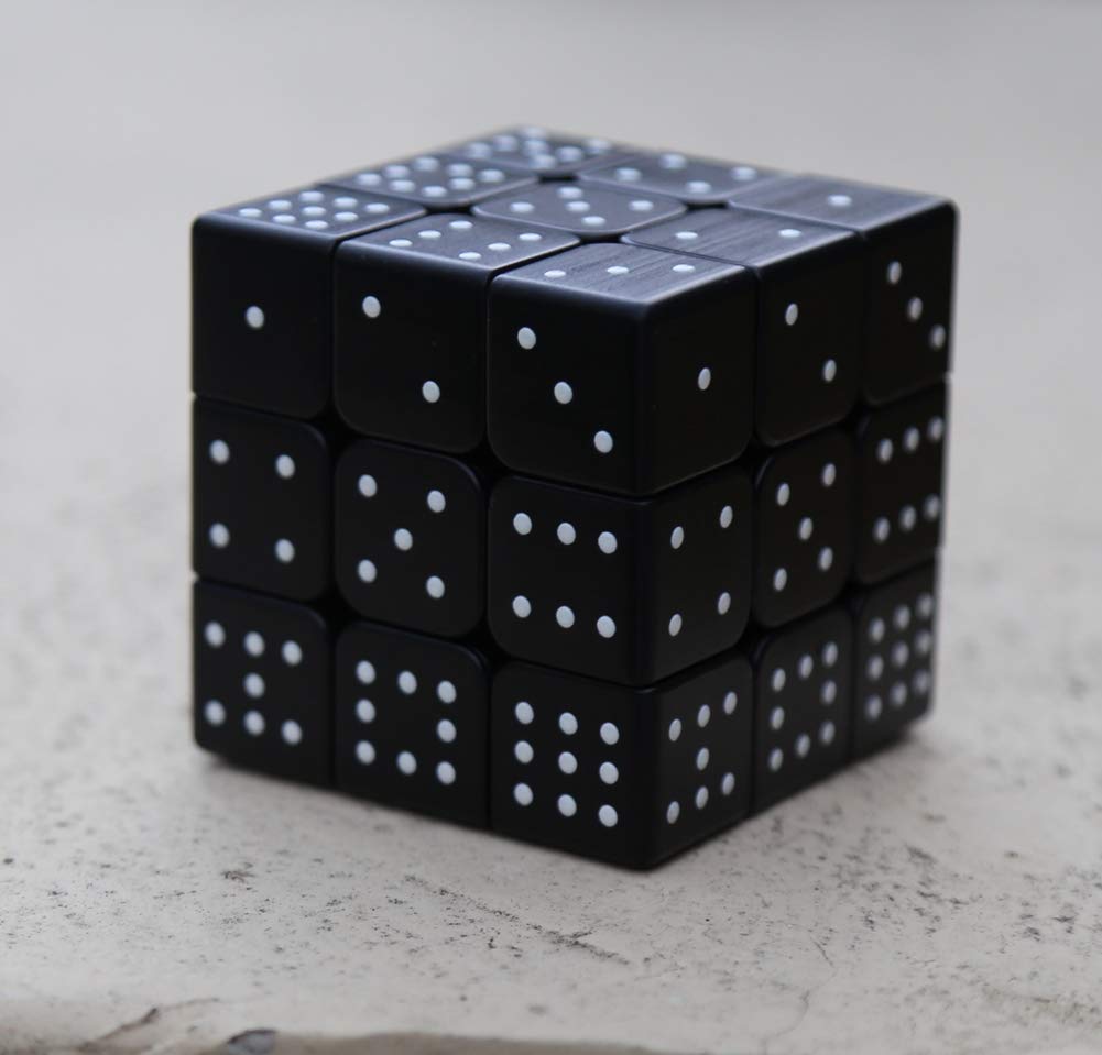 3X3X3 Speed Cube 3D Relief Effect Sudoku Braille Magic Cube Puzzle,Iq Reasoning Games Puzzles Special For The Blind Person,Weak