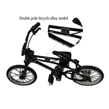kidbeile Mini Finger Bike Toy - Alloy Mountain Bicycle Model with Tools, Movable Parts, Gift for Kids & Collectors (Black)