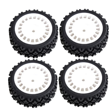 4Pcs Rubber Tire Plastic Wheel Tyre for Tamiya XV-01 XV01 TA06 TT-01 TT-02 PTG-2 RC Rally 1/10 RC Car Upgrades Parts Accessories
