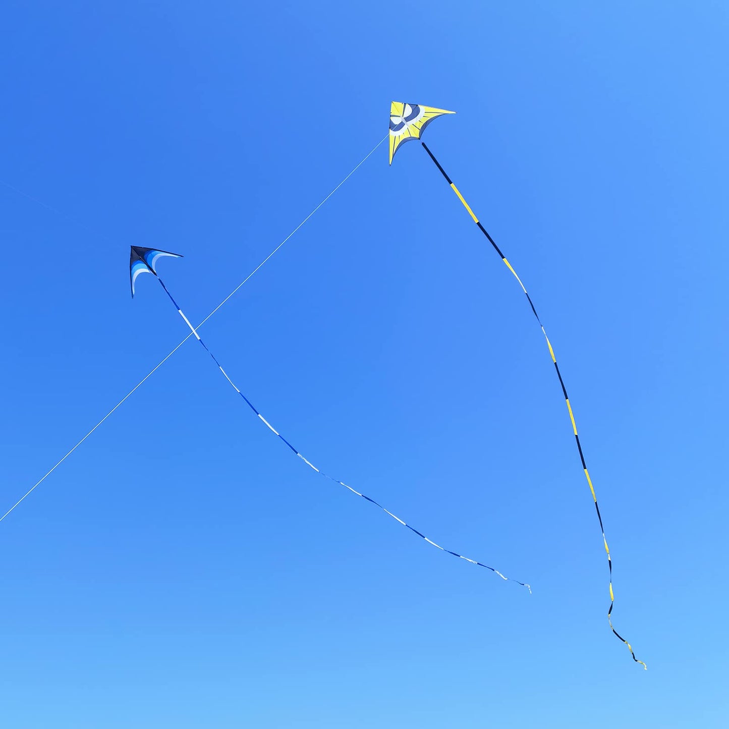 Kaiciuss Huge Delta Kite For Adults Easy To Fly, 8.2 Ft Giant Single Line Kite, Extra Large Beach Kite With 30M Kite Tail And 300Ft Kite Handle (Yellow)