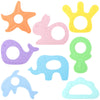 Beboan Silicone Teething Toys, 8 Pack Cute Baby Teethers, Bpa Free Easy To Grip, Perfect For Infant Girls & Boys 3 Months+