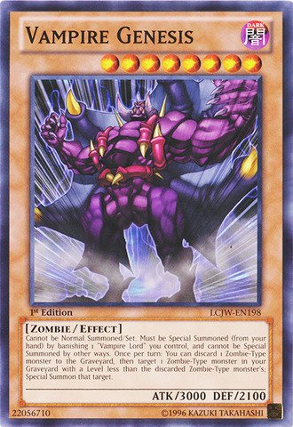 Yu-Gi-Oh! - Vampire Genesis (Lcjw-En198) - Legendary Collection 4: Joey 'S World - 1St Edition - Common