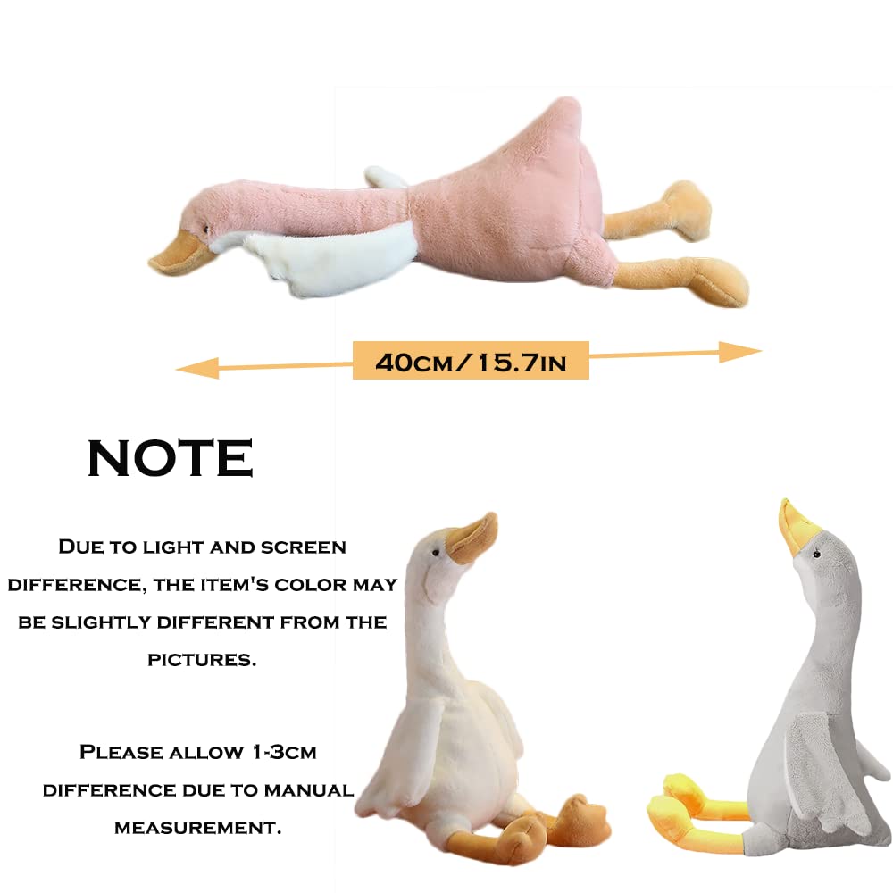 Zxmbeddings 15.7'' Goose Plush, Long Goose Neck White Stuffed Animal Christmas Swan Plush Toy