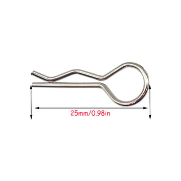 100pcs Universal RC Body Clips Pins for All 1/8 1/10 1/12 Scale Traxxas Redcat HPI Himoto HSP Exceed RC Car Truck Crawler (Silve